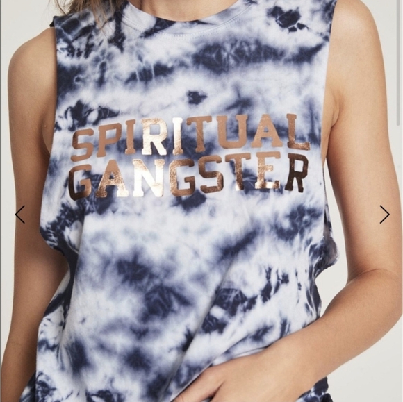 Spiritual Gangster SG Varsity Rocker Tank in Tie Dye. - Picture 5 of 11